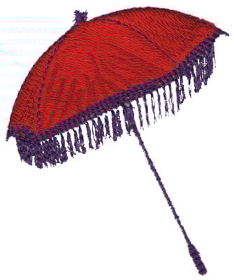 Embroidery Design: Red Parasol<br>2.82" x 3.38"