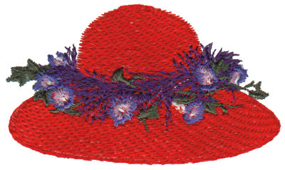 Embroidery Design: Foxy Red Hat<br>3.48" x 1.99"