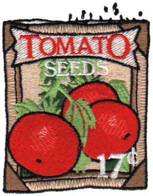 Embroidery Design: Tomato Seeds<br> 3.39"h X 2.77"w