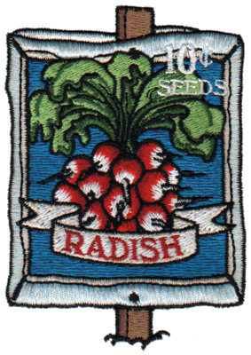Embroidery Design: Radish Seeds<br>2.76" x 3.85"