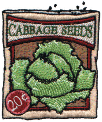 Embroidery Design: Cabbage Seeds<br>2.77" x 3.39"