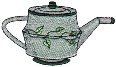Embroidery Design: Leaf Teapot<br>3.83" x 2.16"