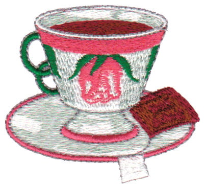 Embroidery Design: Rose Teacup<br>2.65" x 2.34"