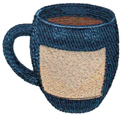 Embroidery Design: Cup of Java<br>2.52" x 2.38"