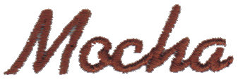 Embroidery Design: Mocha<br>2.17" x 0.65"