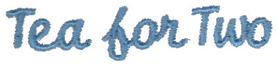 Embroidery Design: Tea For Two<br>2.66" x 0.53" | Embroidery Legacy Embroidery Design: Tea For Two<br>2.66" x 0.53"