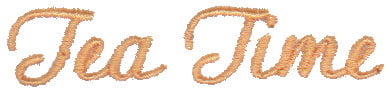 Embroidery Design: Tea Time<br>2.52" x 0.52" | Embroidery Legacy Embroidery Design: Tea Time<br>2.52" x 0.52"
