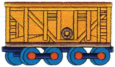 Embroidery Design: Box Car<br>4.09" x 2.22" | Embroidery Legacy Embroidery Design: Box Car<br>4.09" x 2.22"