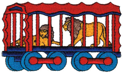 Embroidery Design: Lion Cage<br>3.92" x 2.26"