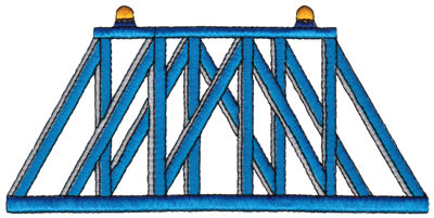 Embroidery Design: Train Bridge<br>6.78" x 3.31"