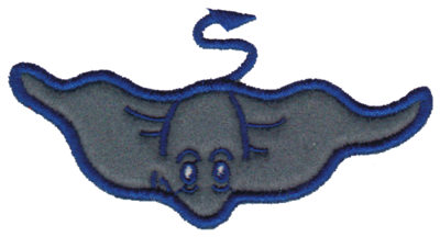 Embroidery Design: Sting Ray<br>3.63" x 1.91"