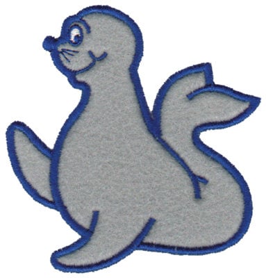 Embroidery Design: Seal Applique<br>3.32" x 3.71"