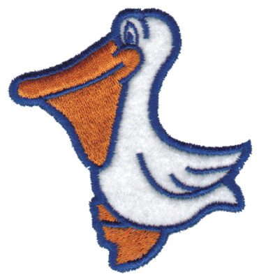 Embroidery Design: Pelican Applique<br>2.89" x 3.35"