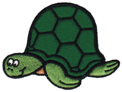 Embroidery Design: Sea Turtle Applique<br>3.61" x 2.88"