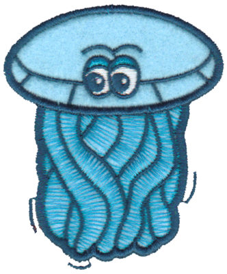 Embroidery Design: Jellyfish Applique<br>2.76" x 3.57"