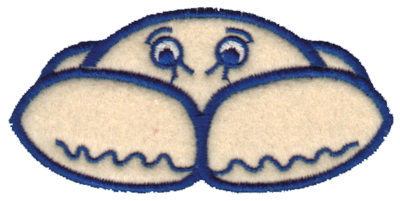 Embroidery Design: Crab Applique<br>3.71" x 2.09"