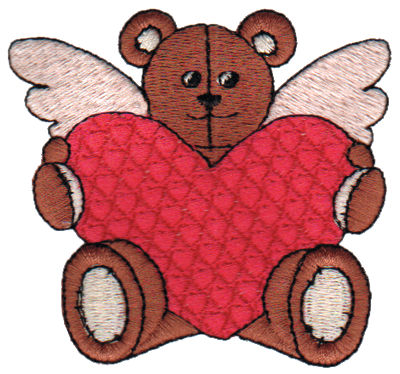 Embroidery Design: Bear with Heart<br>3.04" x 2.82"