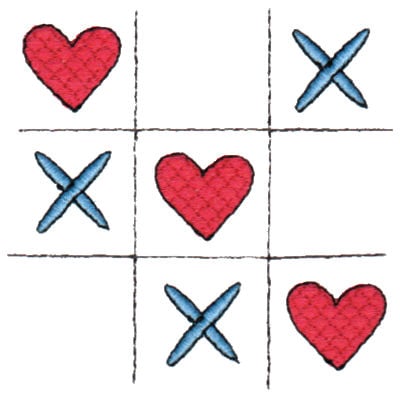 Embroidery Design: Tic Tac Toe<br>3.06" x 3.03" | Embroidery Legacy Embroidery Design: Tic Tac Toe<br>3.06" x 3.03"