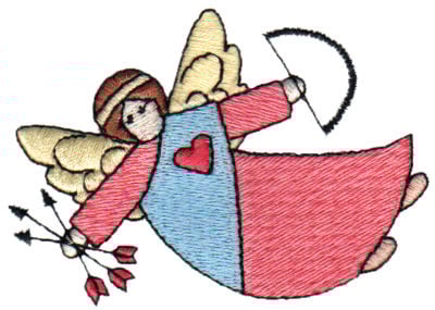 Embroidery Design: Angel of Love<br>3.13" x 2.19"