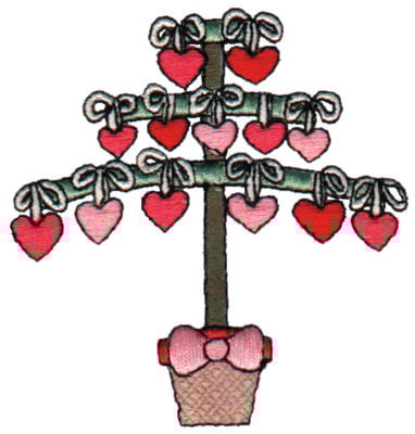 Embroidery Design: Valentine Tree<br>2.93" x 3.05"