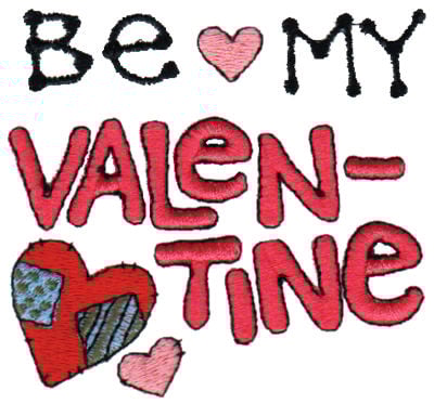 Embroidery Design: Be My Valentine<br>3.08" x 2.87"