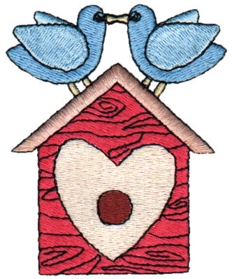 Embroidery Design: Lovely Birdhouse<br>2.47" x 2.97"
