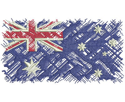 Embroidery Design: Aussie Flag Lg<br> 5.00w X 2.66h