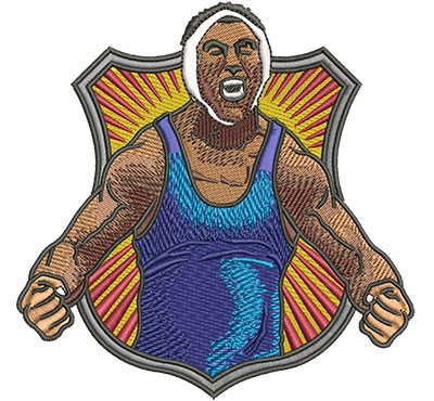Embroidery Design: Wrestling Victory Lg<br> 4.56w X 4.55h