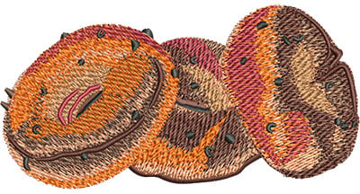 Embroidery Design: Bagels Lg<br> 4.51w X 2.32h