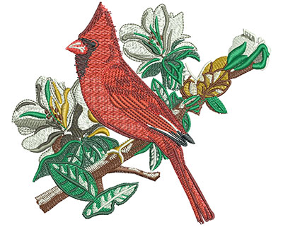 Embroidery Design: Cardinal Dwight Lg<br> 5.25w X 4.51h