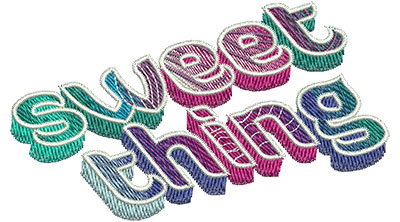 Embroidery Design: Sweet Thing Type Lg<br> 4.01w X 2.35h