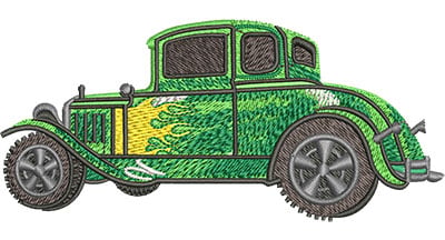 Embroidery Design: Old School Car Lg<br> 4.51w X 2.05h