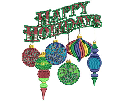 Embroidery Design: Holiday Ornaments Lg<br> 4.79w X 5.91h