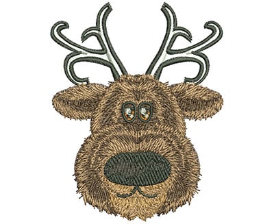 Embroidery Design: Reindeer Head Lg<br> 2.74w X 3.47h | Embroidery Legacy Embroidery Design: Reindeer Head Lg<br> 2.74w X 3.47h