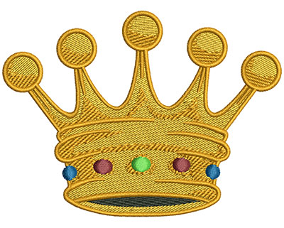 Embroidery Design: Crown Lg<br> 3.56w X 2.63h