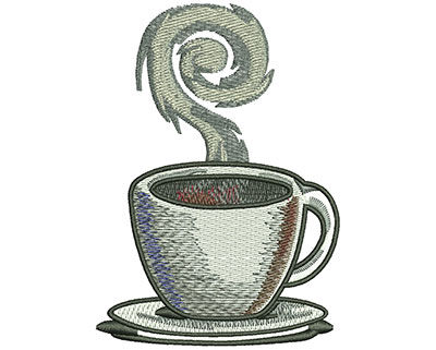 Embroidery Design: Coffee Cup Lg<br> 2.82w X 3.97h