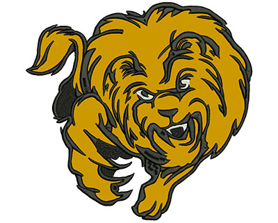 Embroidery Design: Lion 8" Applique<br> 8.01w X 7.73h | Embroidery Legacy Embroidery Design: Lion 8" Applique<br> 8.01w X 7.73h