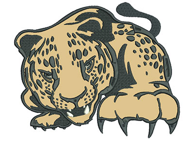 Embroidery Design: Leopard 8" Applique<br> 8.01w X 6.53h