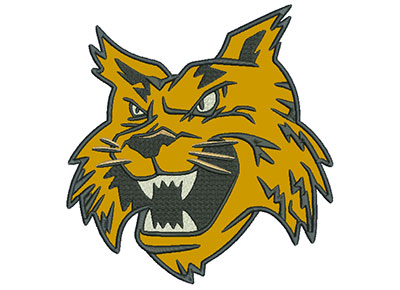 Embroidery Design: Bobcat 8" Applique<br> 7.66w X 8.01h | Embroidery Legacy Embroidery Design: Bobcat 8" Applique<br> 7.66w X 8.01h
