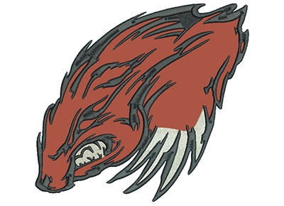 Embroidery Design: Badger 8" Applique<br> 8.01w X 7.43h | Embroidery Legacy Embroidery Design: Badger 8" Applique<br> 8.01w X 7.43h