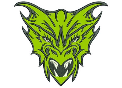 Embroidery Design: Dragon 8" Applique<br> 8.01w X 7.27h
