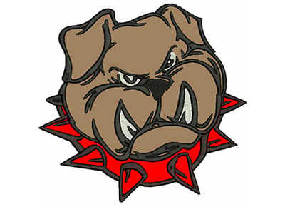 Embroidery Design: Bulldog 8" Applique<br> 8.01w X 7.65h