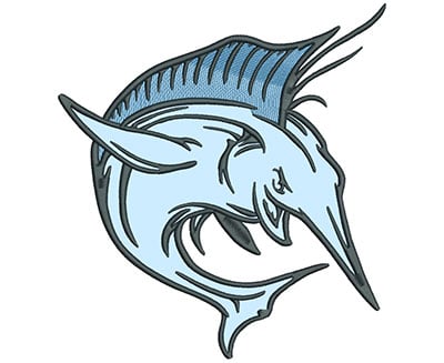 Embroidery Design: Marlin 8" Applique<br> 7.38w X 8.01h