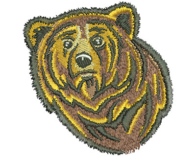 Embroidery Design: Bear Head Lg<br> 3.87w X 3.97h | Embroidery Legacy Embroidery Design: Bear Head Lg<br> 3.87w X 3.97h