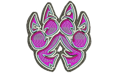 Embroidery Design: Paw Print Lg<br> 3.66w X 3.97h