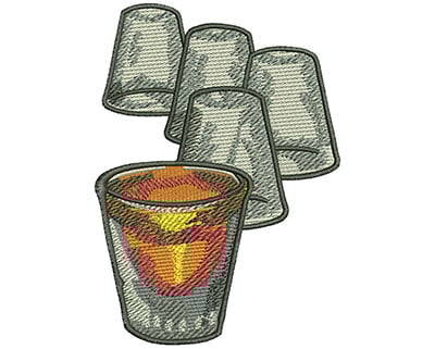 Embroidery Design: Shot Glasses Lg<br> 2.93w X 4.08h | Embroidery Legacy Embroidery Design: Shot Glasses Lg<br> 2.93w X 4.08h