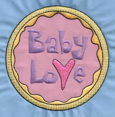 Embroidery Design: Baby Love<br>5.96" x 5.85"