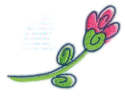 Embroidery Design: Flower 2<br>3.18" x 2.28"