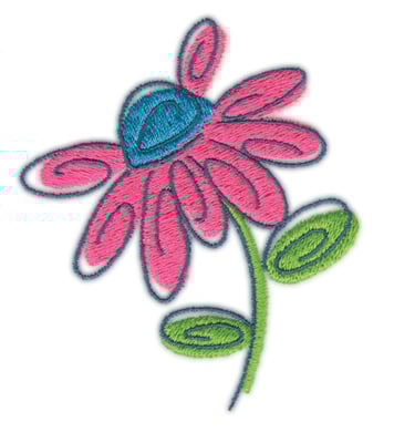 Embroidery Design: Flower 5<br>2.85" x 3.33"