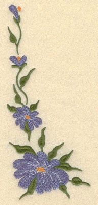 Embroidery Design: Forget Me Not Vertical Short Large<br>3.17w X 7.46h | Embroidery Legacy Embroidery Design: Forget Me Not Vertical Short Large<br>3.17w X 7.46h